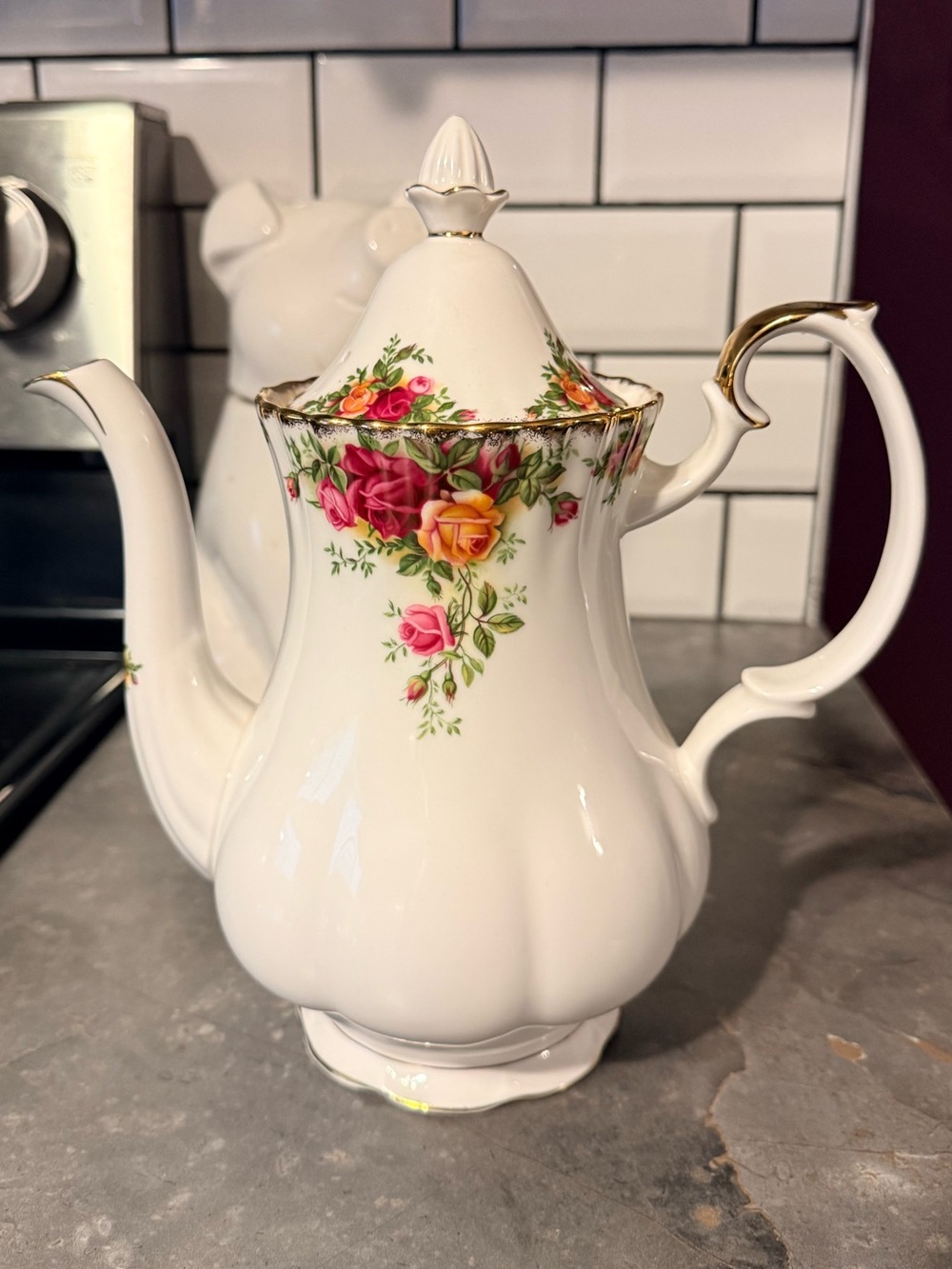 Royal Albert Old Country Roses Coffee Pot Teapot 1962